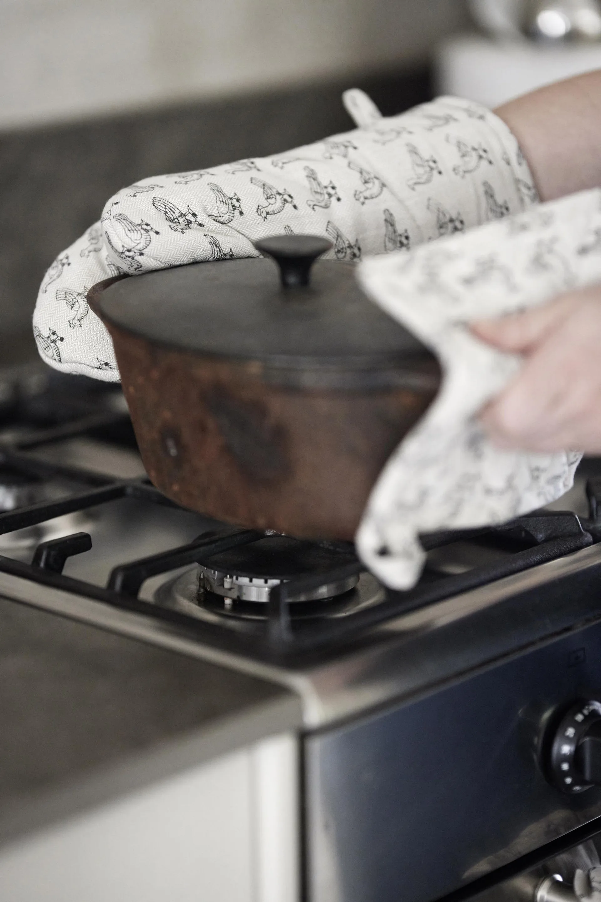 Guanto da forno Stina 15x30 cm, Beige Boel & Jan