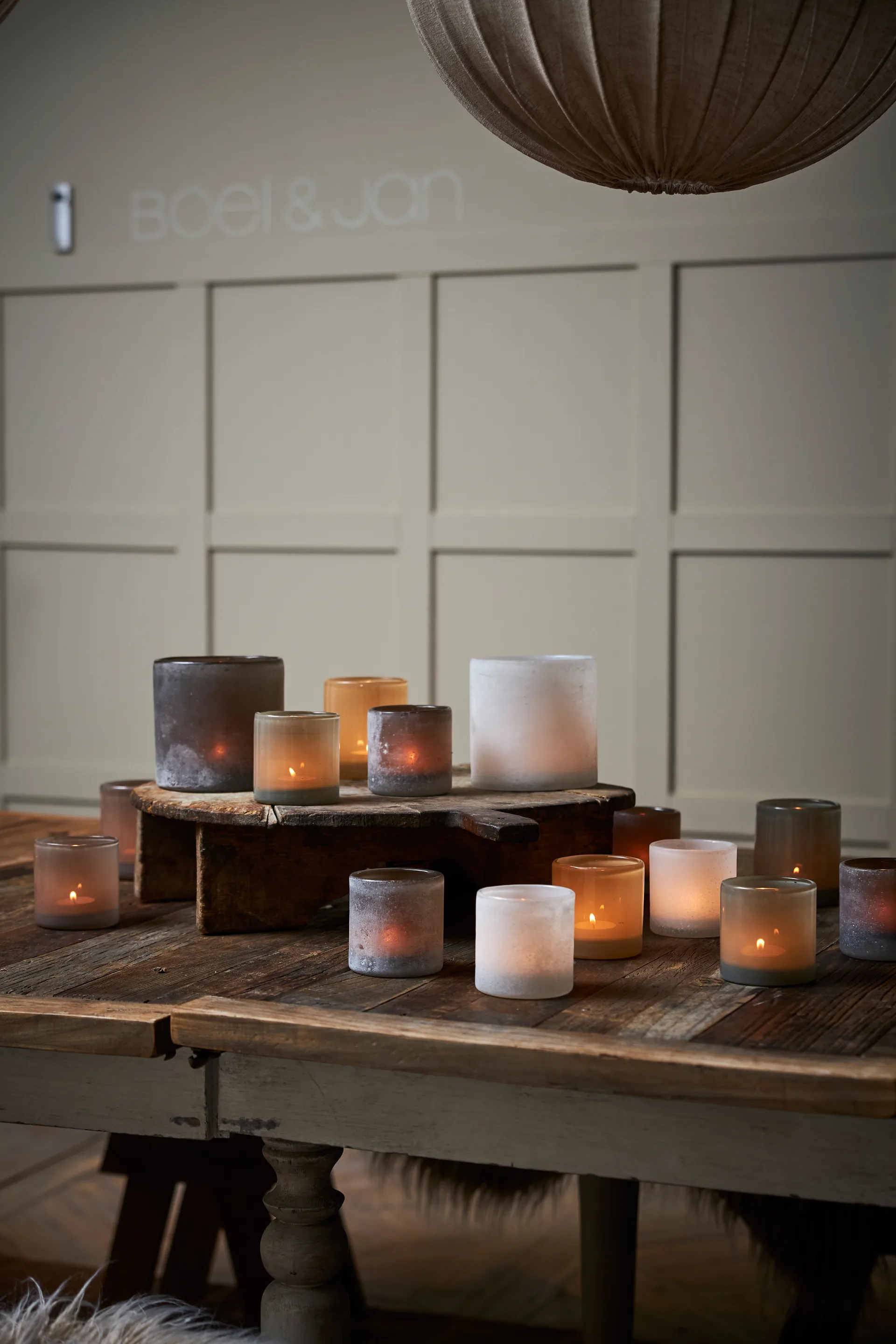 Lanterna a candela Visby Ø 7,5 cm, Giallo Boel & Jan