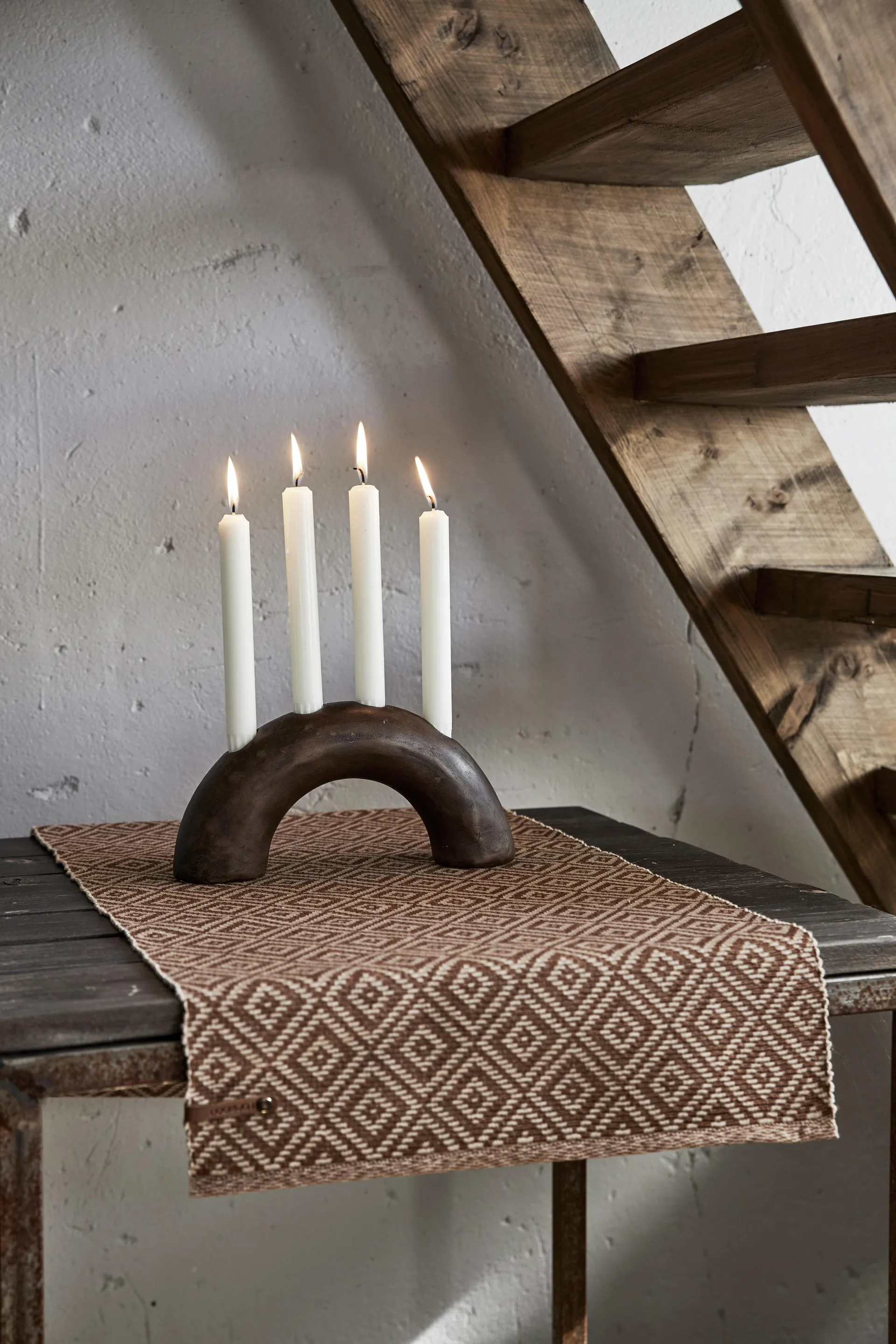 Portacandele dell'Avvento Arcus, 26 cm, Marrone Boel & Jan