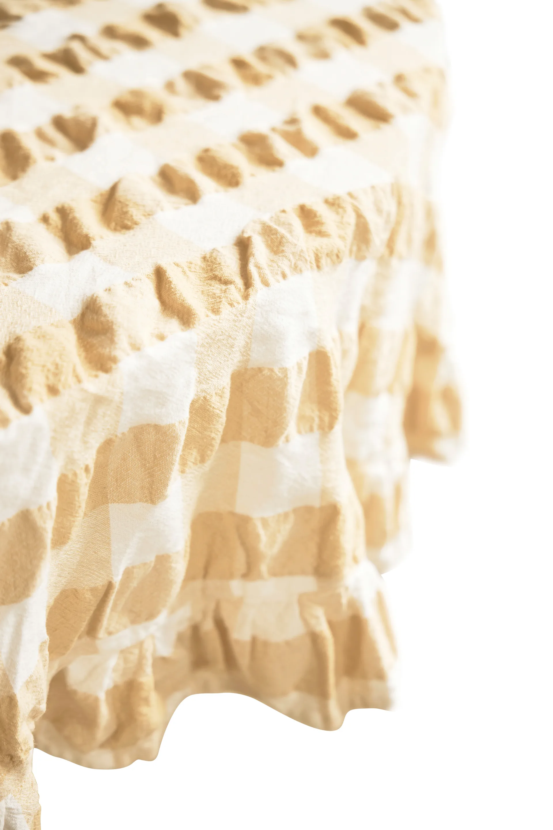 Tovaglia Kullavik Ø170 cm, Giallo-bianco Boel & Jan