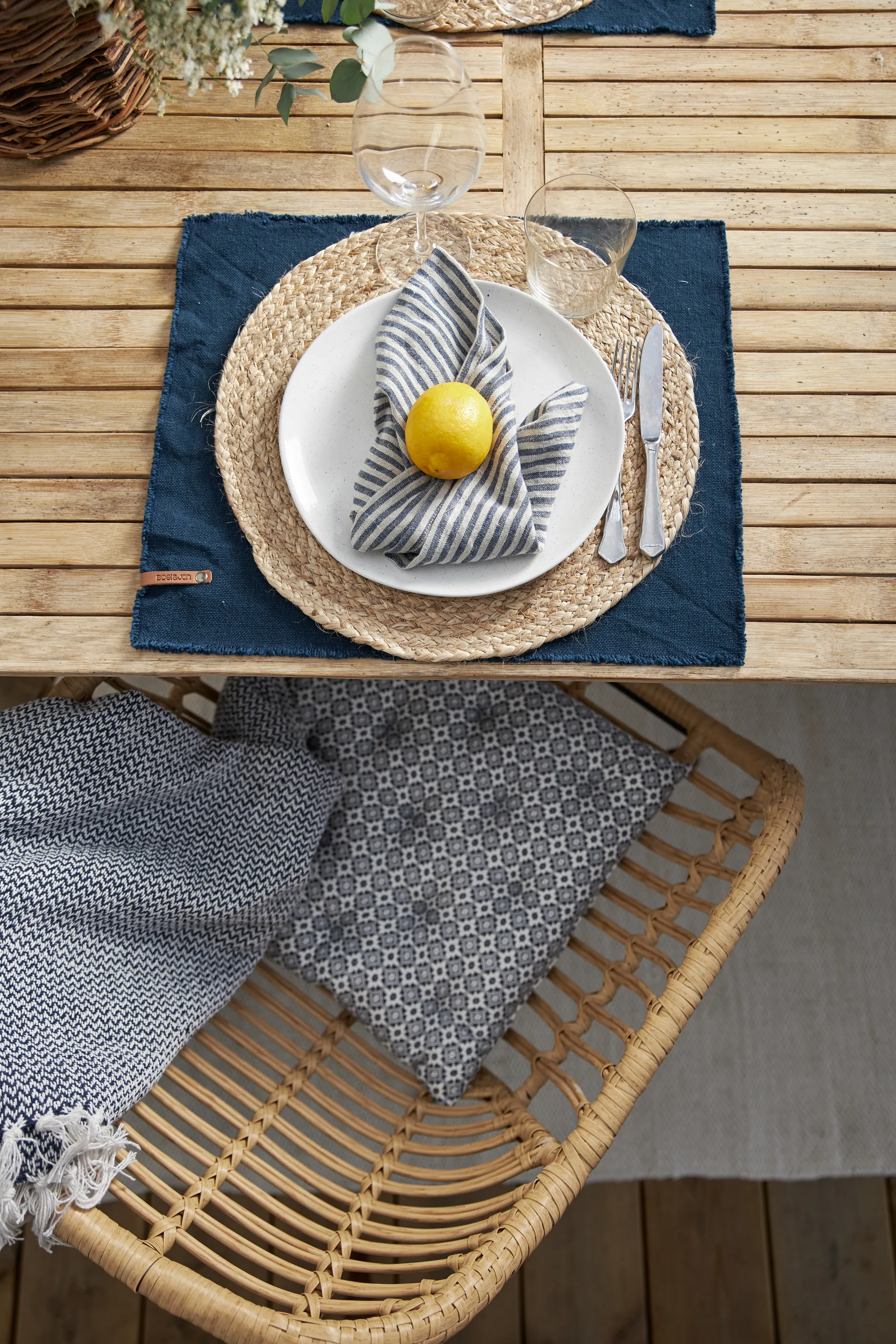 Tovaglietta Merida Ø 38 cm, Naturale Boel & Jan
