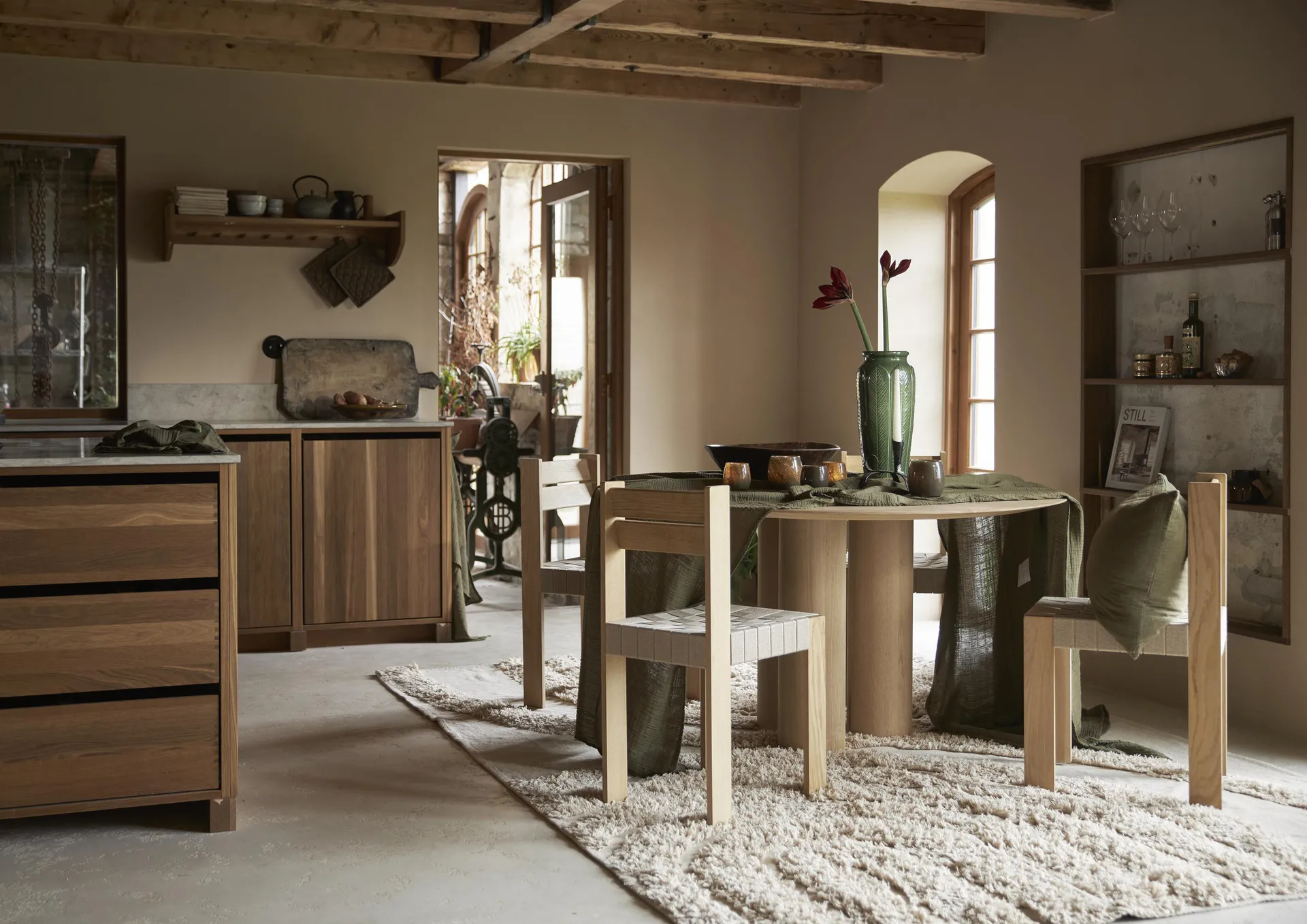 Tovagliolo Grete 40x40 cm, confezione da 4, Verde Boel & Jan