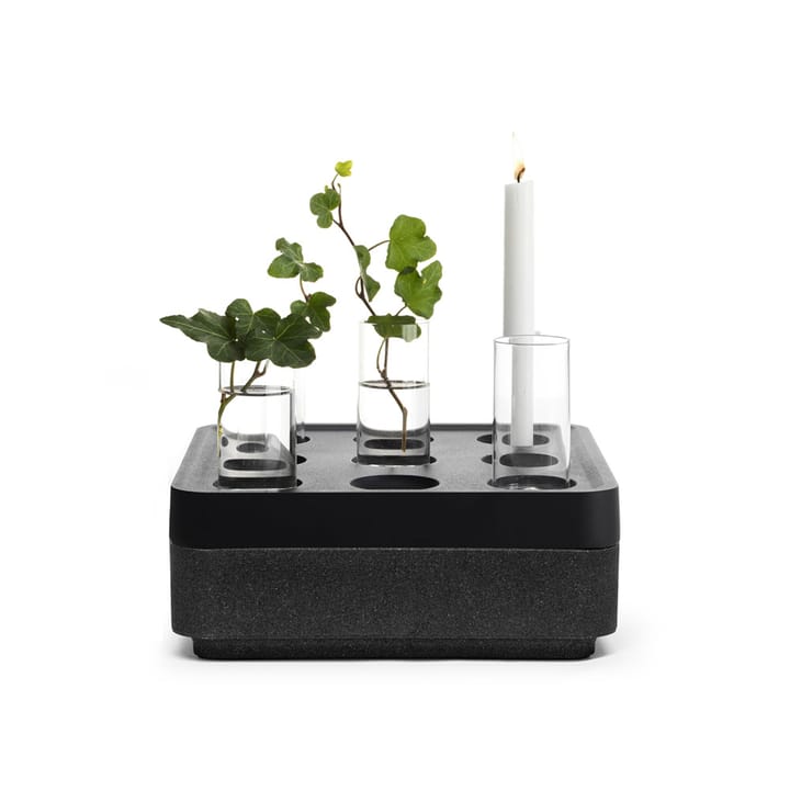 Piccolo set regalo Stumpastaken - nero, contenitore in sughero naturale, confezione da 4 vasetti, fiammiferi - Born In Sweden