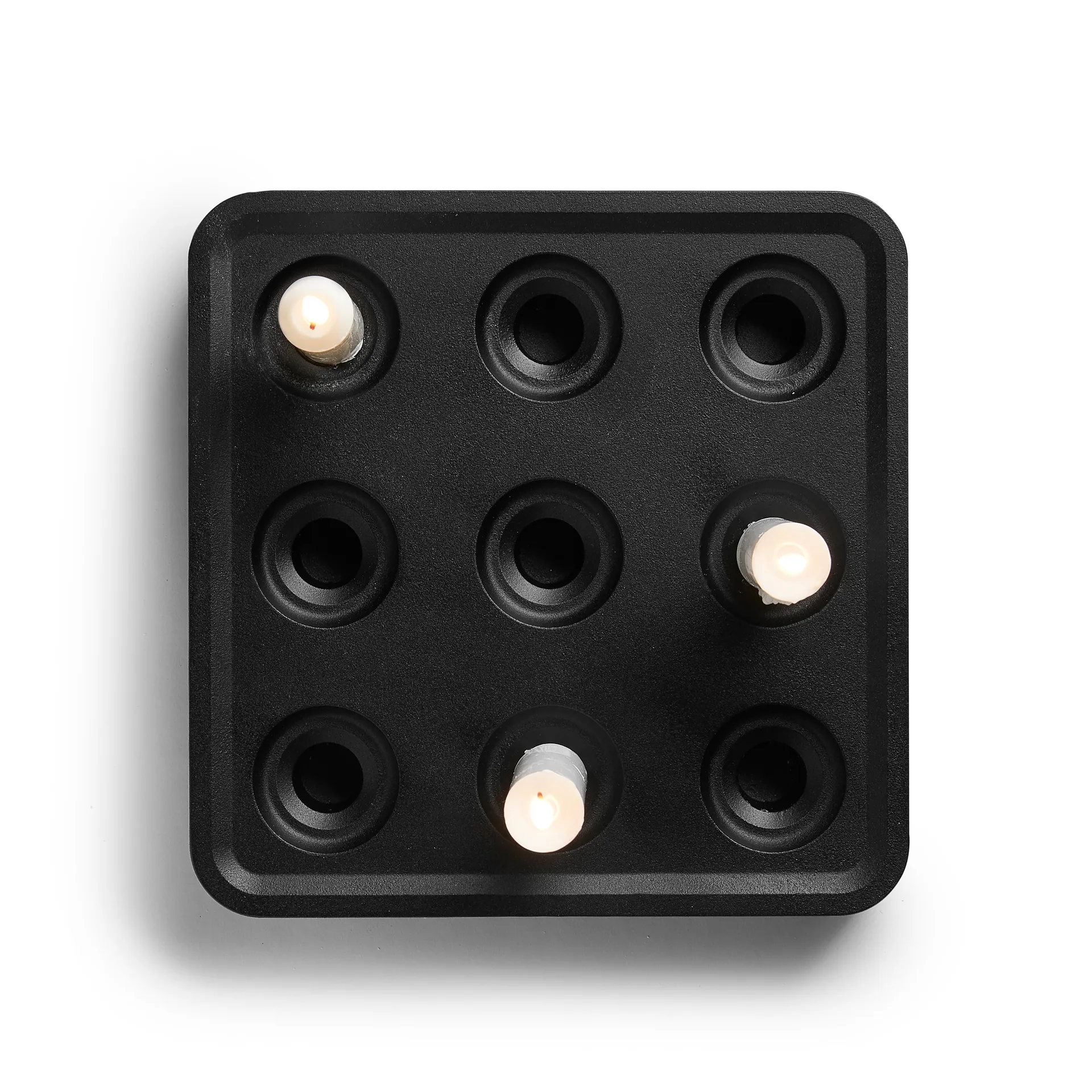 Portacandele Stumpastaken nero, piccolo Born In Sweden