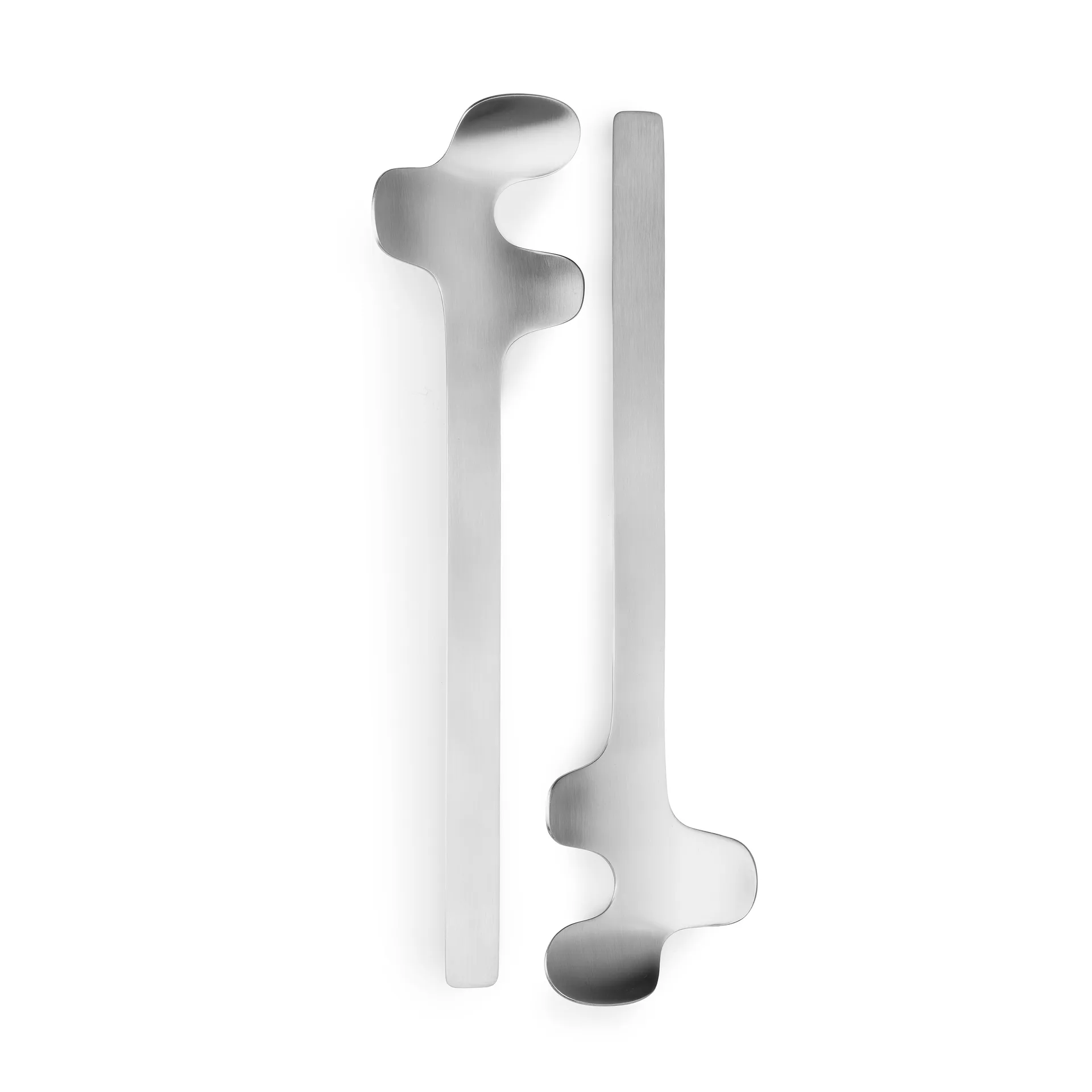 Posate da insalata Leaf, Acciaio spazzolato Born In Sweden