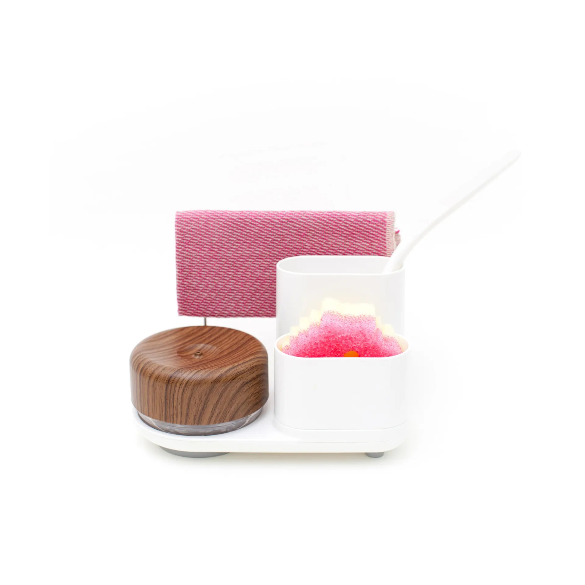 Dispenser di detersivo con contenitore Do-Dish Caddy PLUS , Legno scuro Bosign