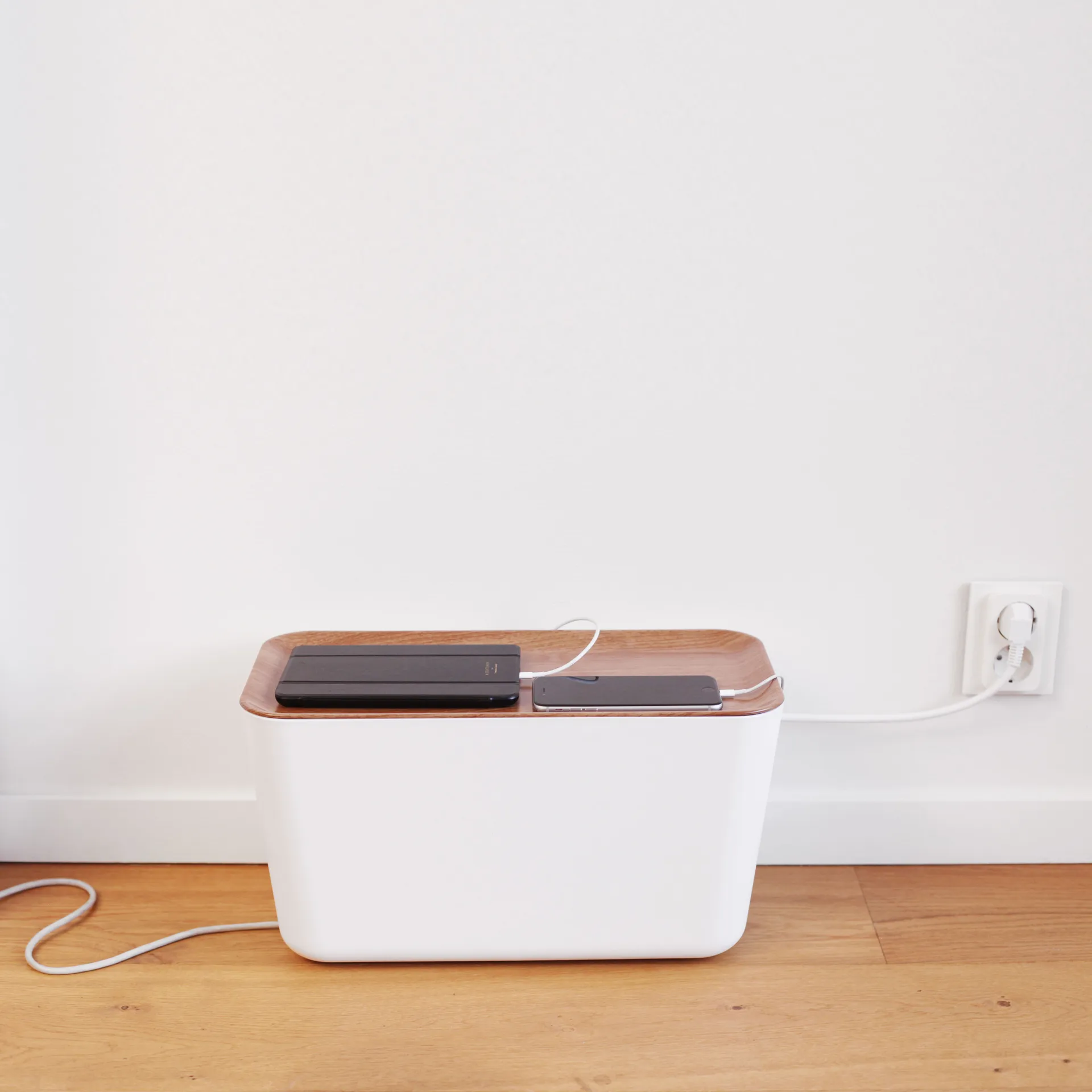 Organizzatore per cavi Cable Organiser XXL, Legno-bianco Bosign