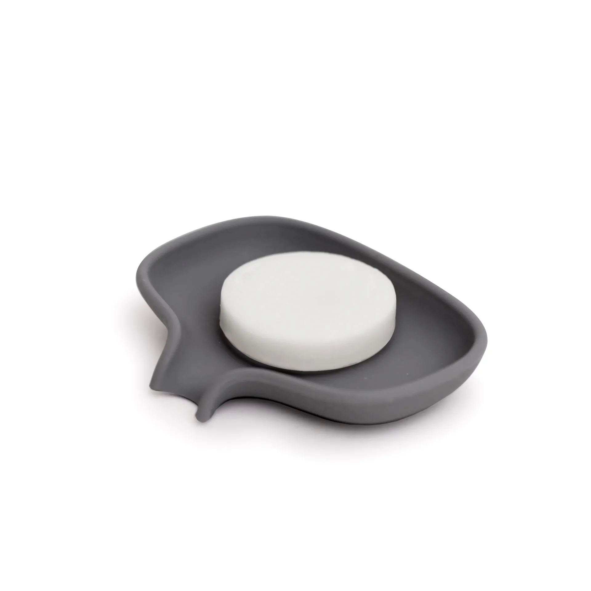 Portasapone con beccuccio di drenaggio in silicone, Grigio grafite Bosign