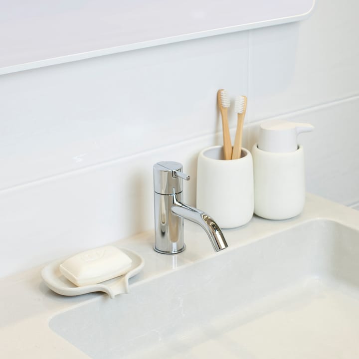 Portasapone con beccuccio di scolo in cemento Soap Saver Flow , Bianco Bosign