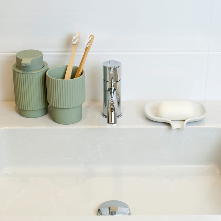 Portasapone con beccuccio di scolo in cemento Soap Saver Flow , Bianco Bosign