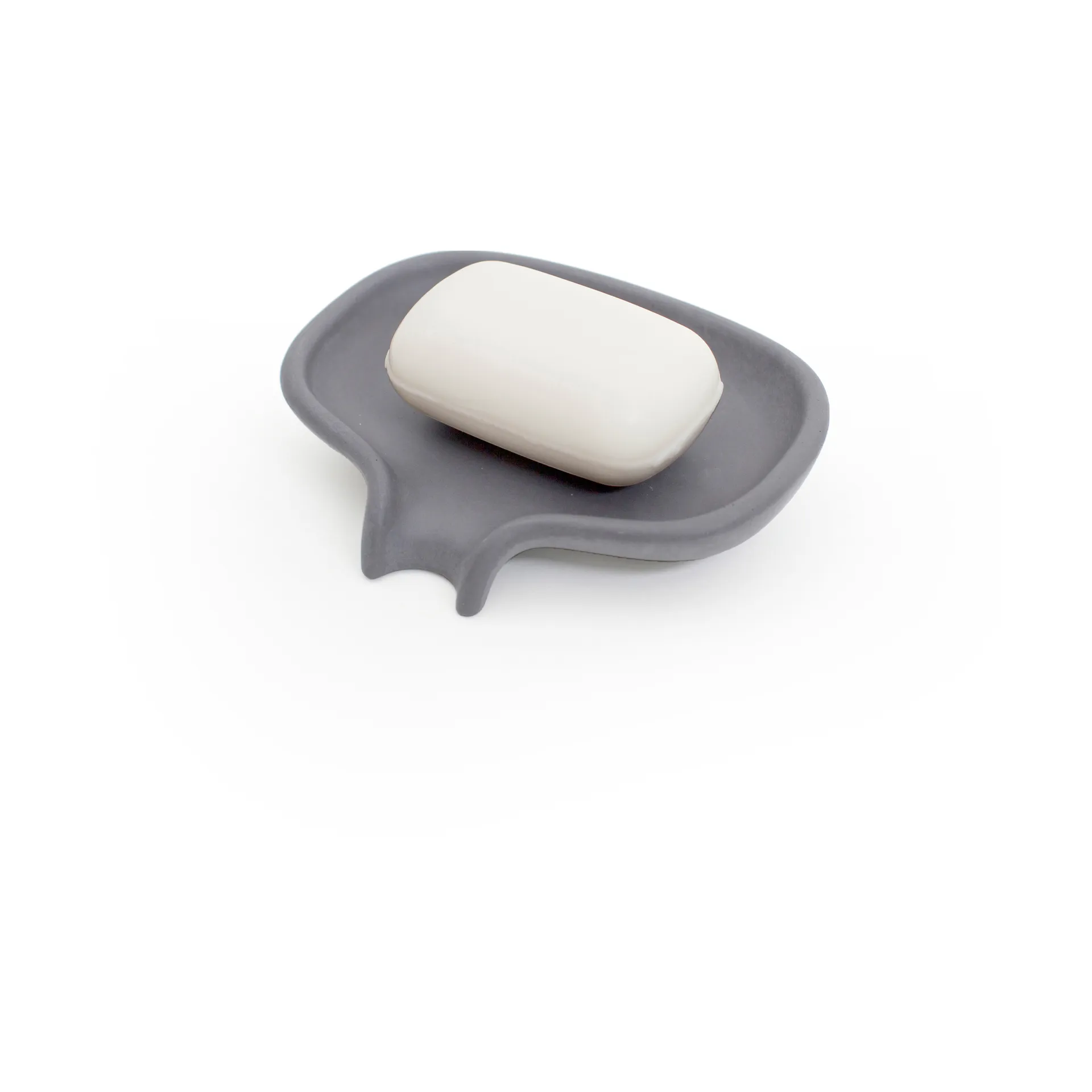 Portasapone con beccuccio di scolo in cemento Soap Saver Flow , Grigio Bosign