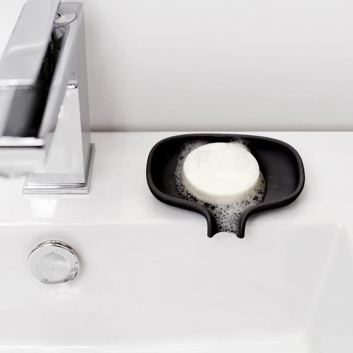 Portasapone con beccuccio di scolo piccolo Soap Saver Flow , Nero Bosign