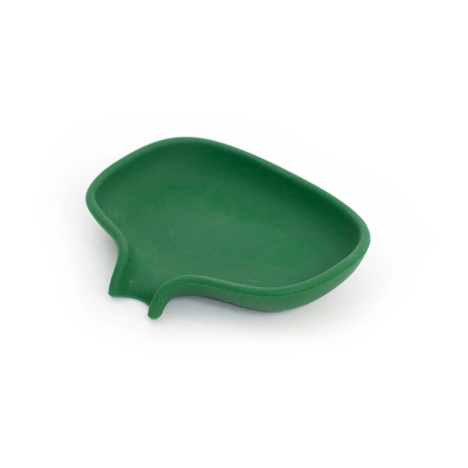 Portasapone in silicone con scarico, grande 8,5x10,8 cm, Verde scuro Bosign