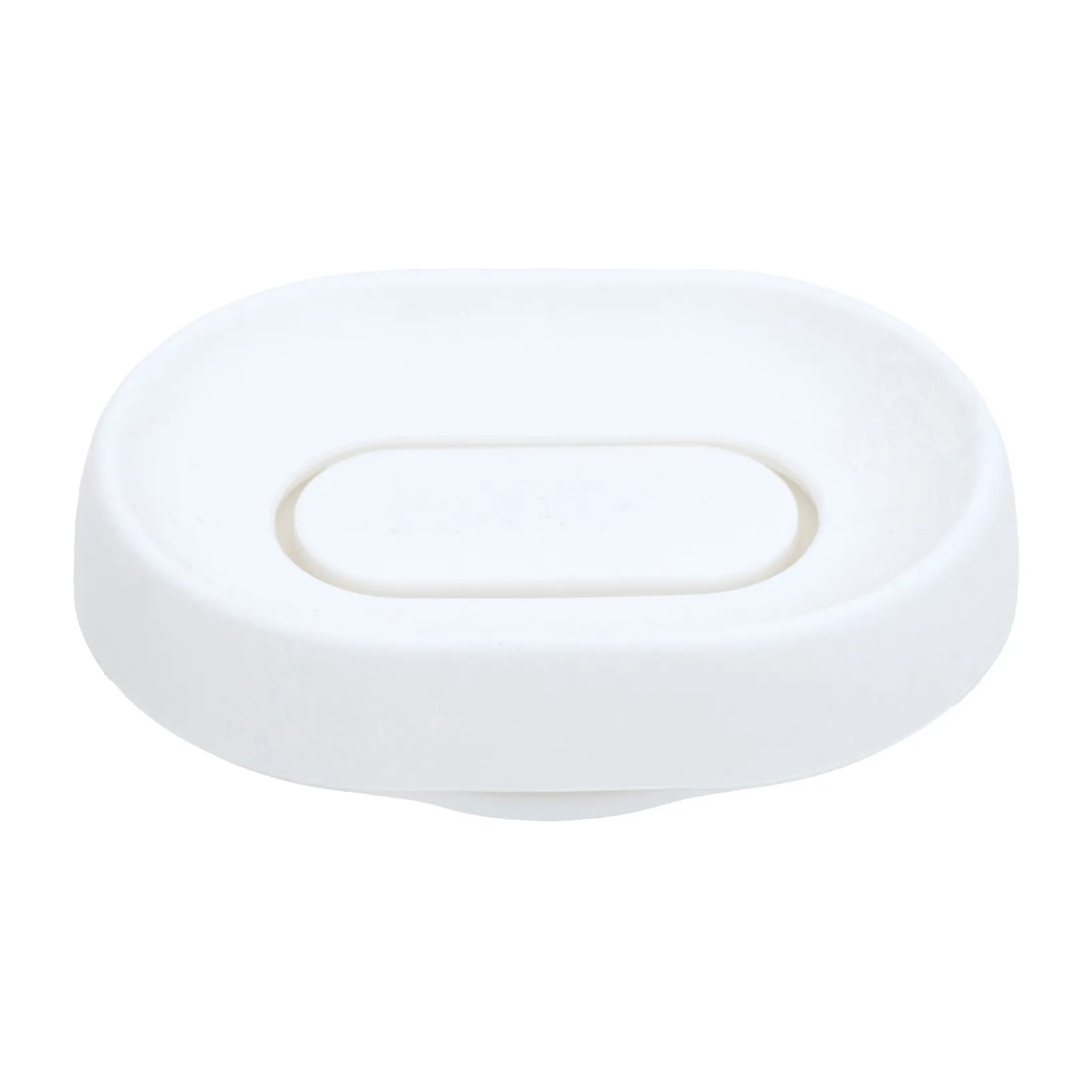 Portasapone in silicone con scarico nascosto, grande , Bianco Bosign