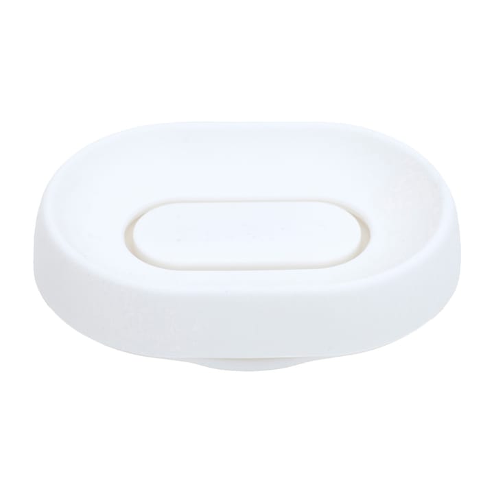 Portasapone in silicone con scarico nascosto, grande  - Bianco - Bosign