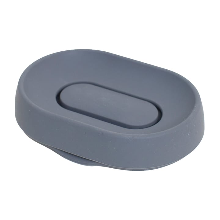 Portasapone in silicone con scarico nascosto, grande  - Grigio grafite - Bosign