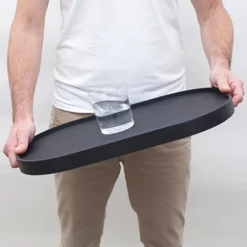 Vassoio CurveLine™ anti-slip 47x34 cm - Salice nero - Bosign