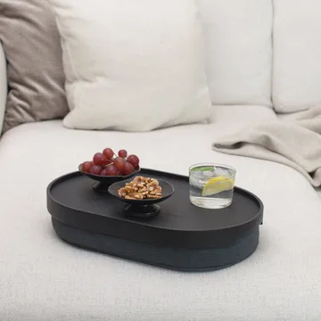 Vassoio da ginocchio CurveLine™ anti-slip 39x26 cm - Salice nero-grigio - Bosign