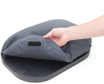 Vassoio da ginocchio CurveLine™ anti-slip 47x34 cm - Salice nero-grigio - Bosign