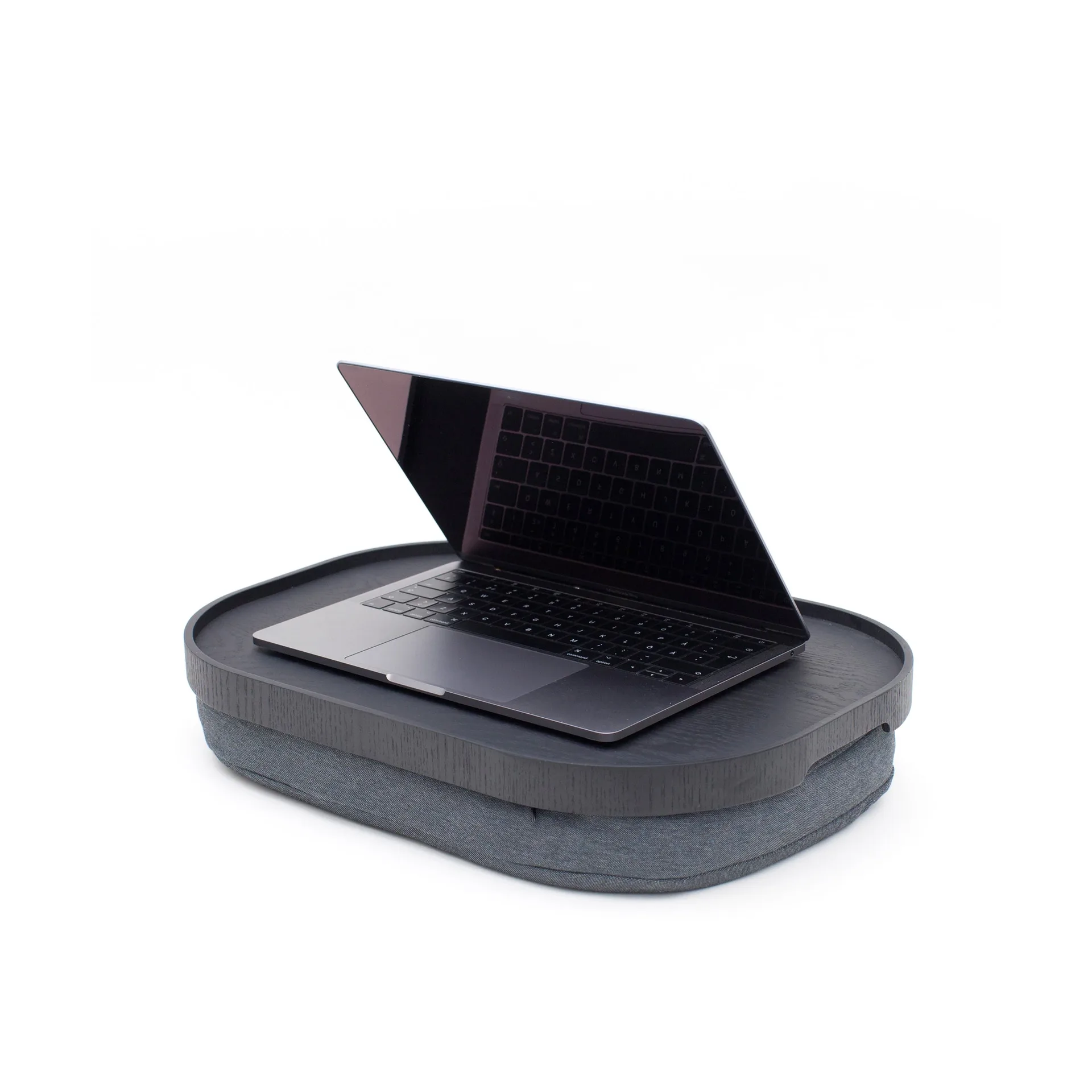 Vassoio da ginocchio CurveLine™ anti-slip 47x34 cm, Salice nero-grigio Bosign