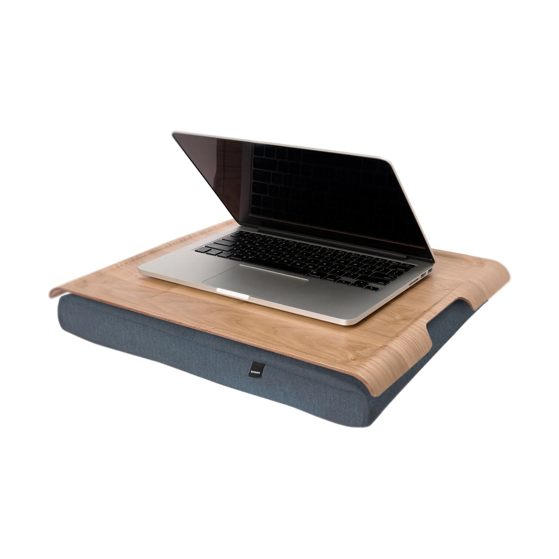 Vassoio-tavolino Bosign, Legno di salice, grigio sale & pepe Bosign