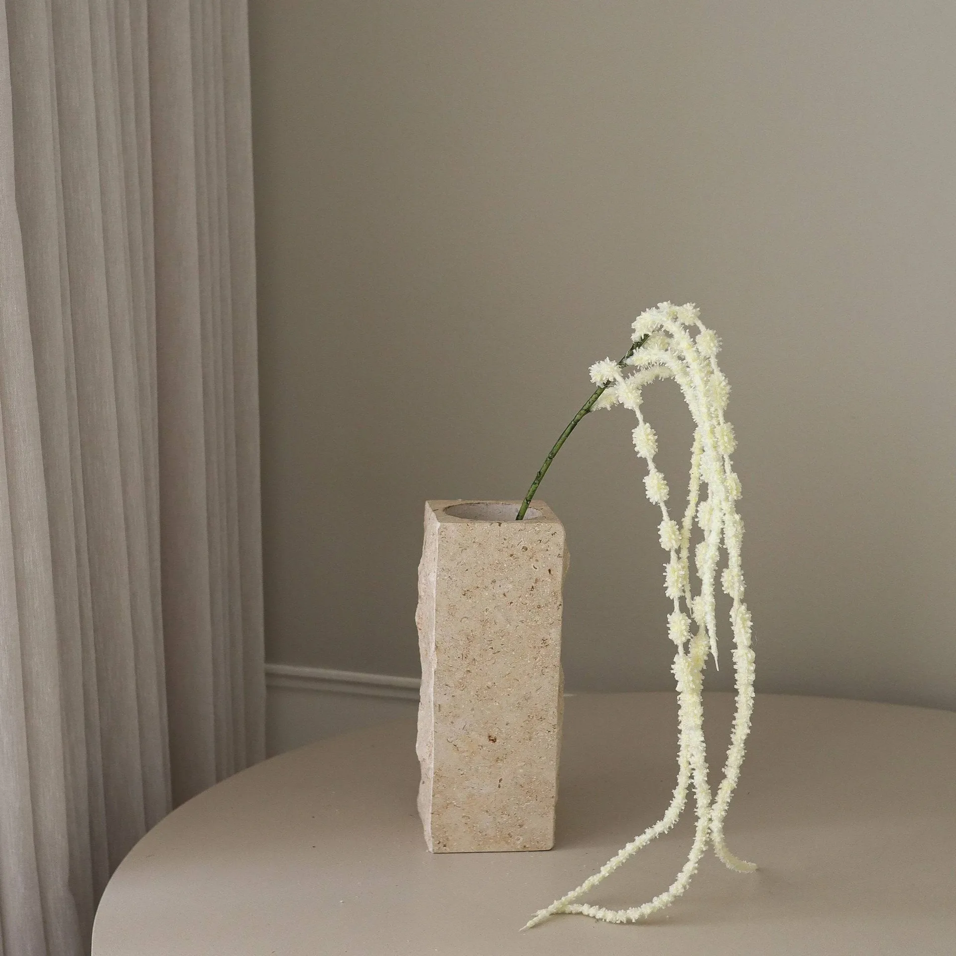 Amaranto pendente fiore artificiale, Bianco, 112 cm Botané