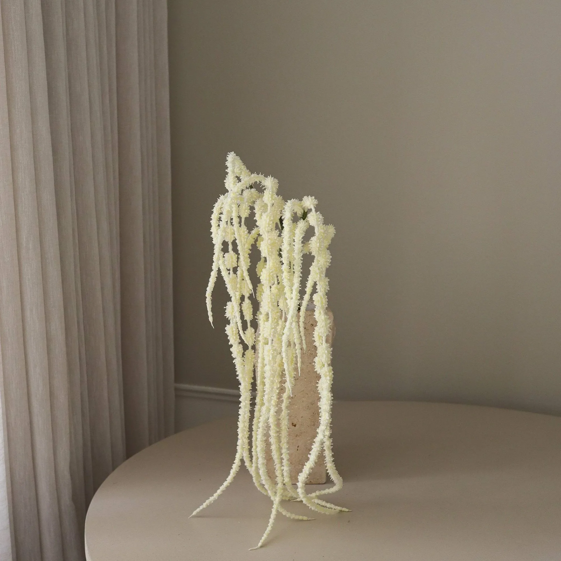 Amaranto pendente fiore artificiale, Bianco, 112 cm Botané