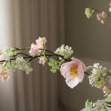 Blossom Veil bouquet artificiale - Papavero, salice lanoso - Botané