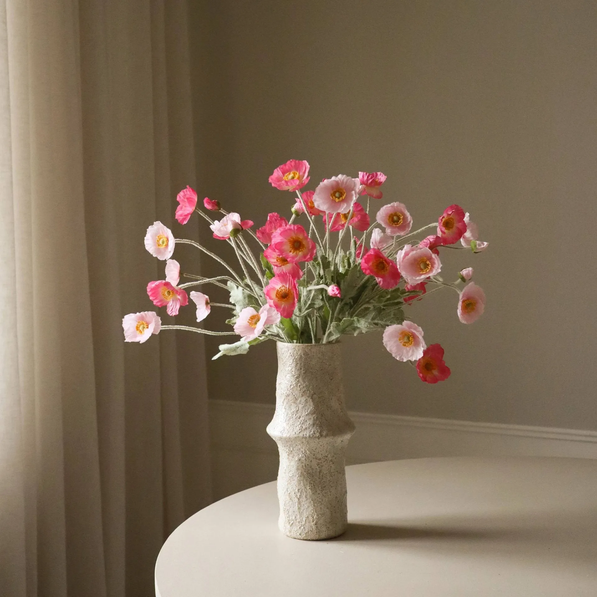 Bouquet artificiale di papaveri, Pink Pursuit, rosa chiaro-rosa, 10 pz Botané