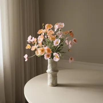 Bouquet artificiale di papaveri - Sorbet Kisses, Rosa chiaro-corallo 11 pz - Botané