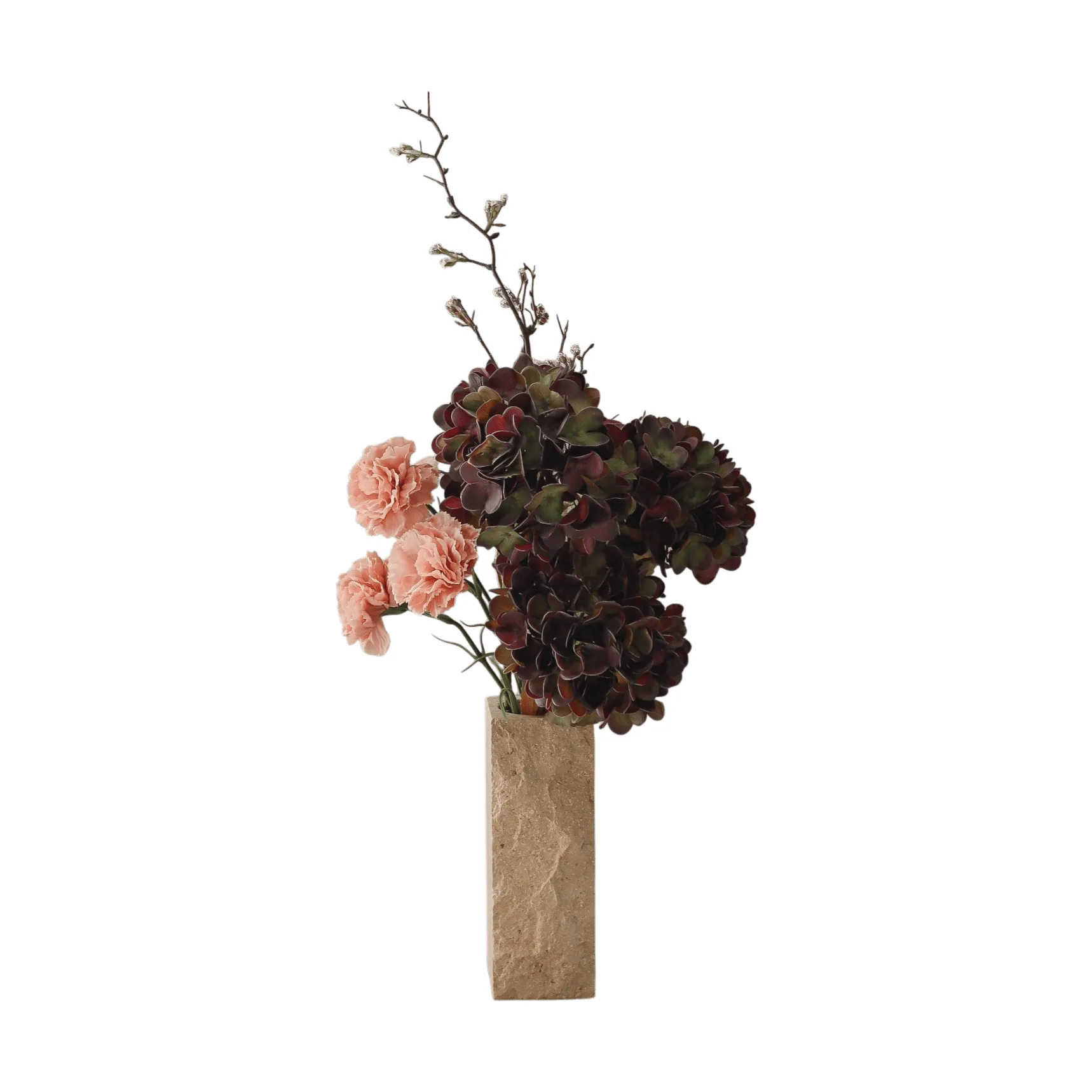 Bouquet artificiale Moody blush, Ortensia, garofano, ramo, 97 cm Botané