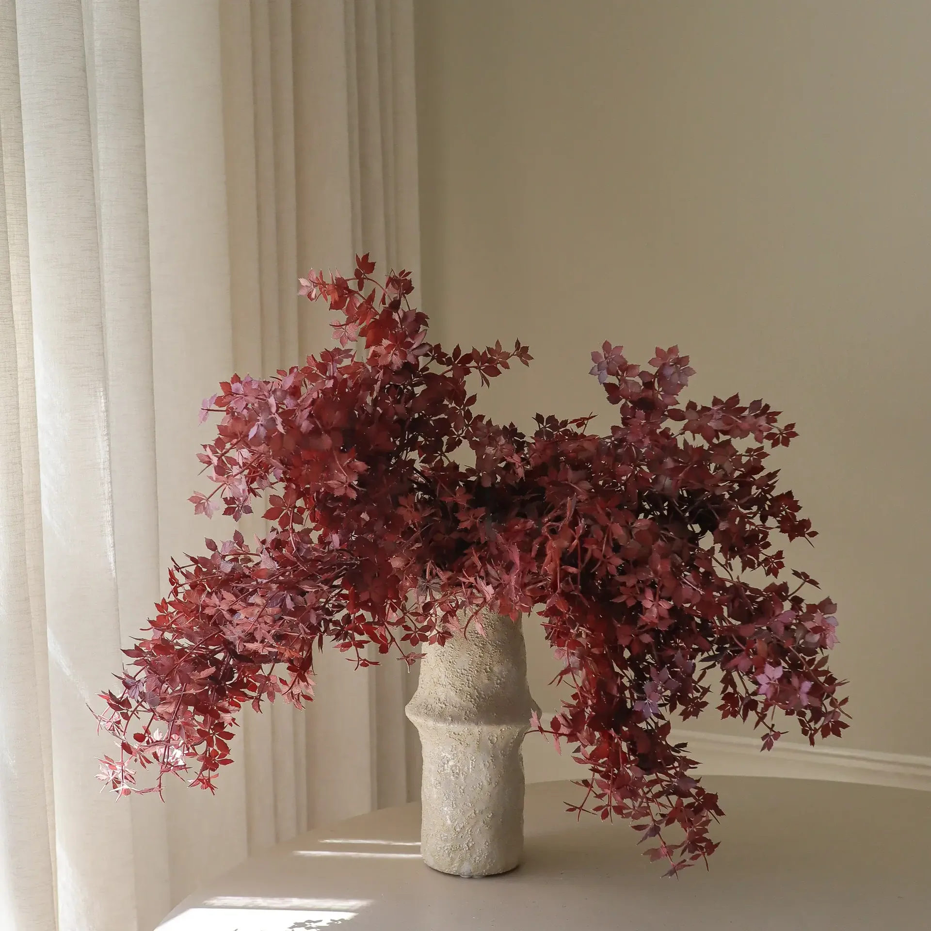 Burgundy Maple Branch bouquet artificiale, 107 cm, 4 pz Botané