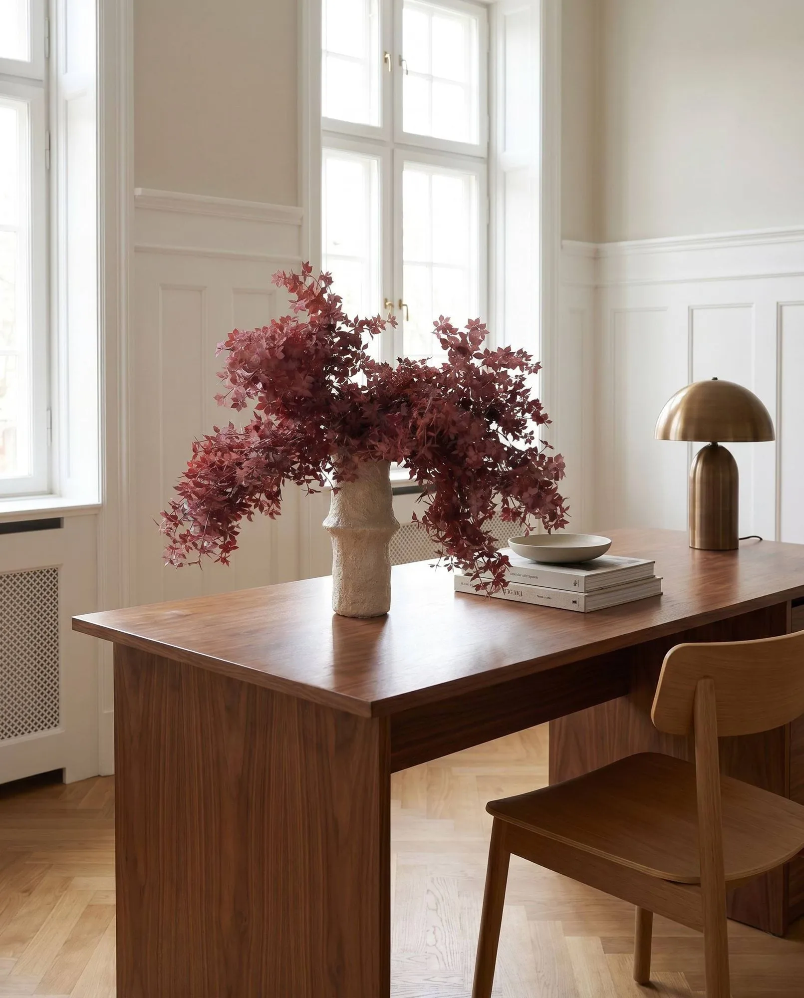 Burgundy Maple Branch bouquet artificiale, 107 cm, 4 pz Botané
