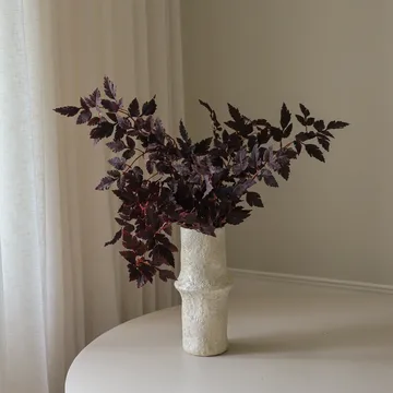 Burgundy Plum Leaves bouquet artificiale - Rosso, 85 cm, 1 pz - Botané