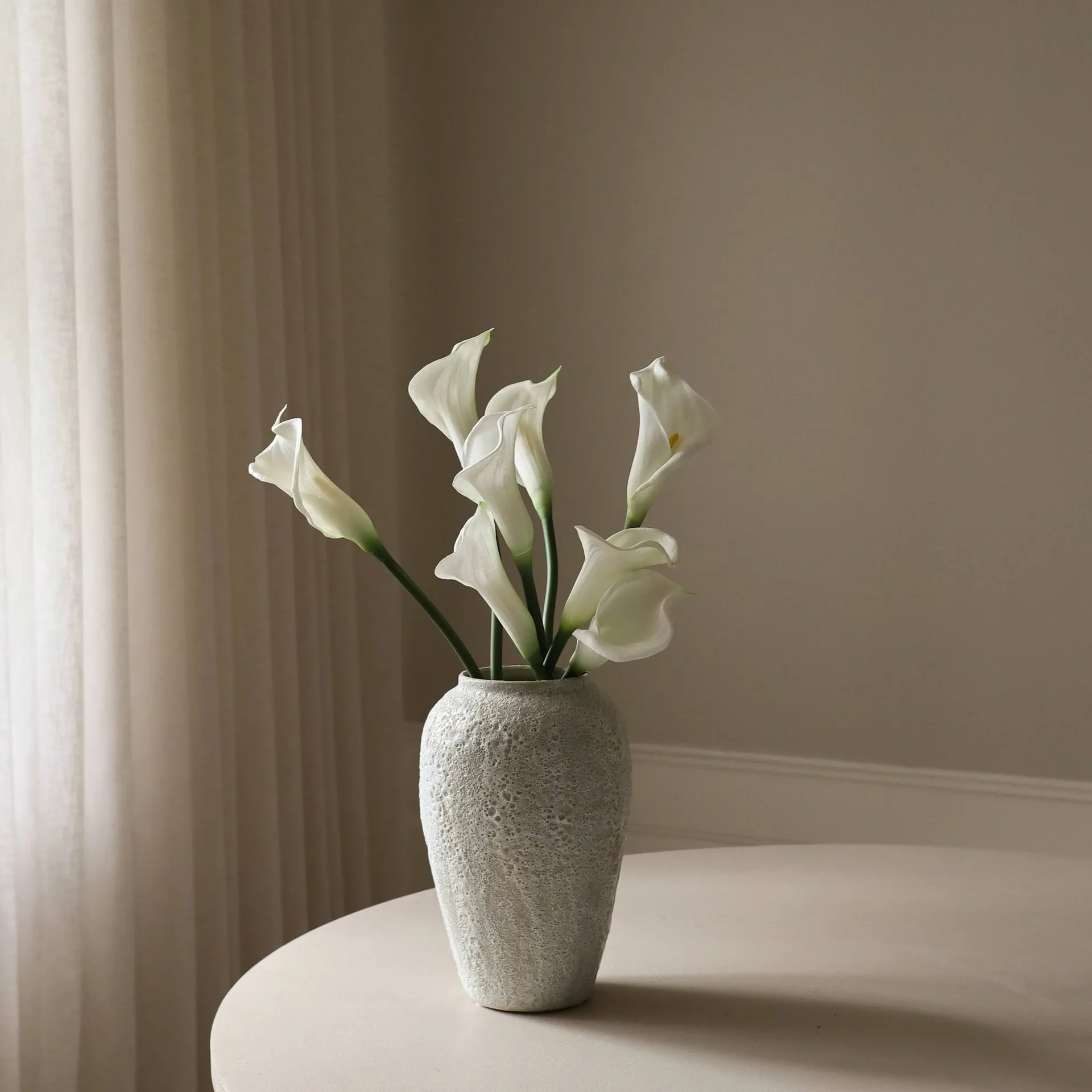 Calla giglio bouquet artificiale, Bianco, 65 cm, 8 pz Botané