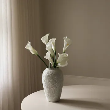 Calla giglio bouquet artificiale - Bianco, 65 cm, 8 pz - Botané