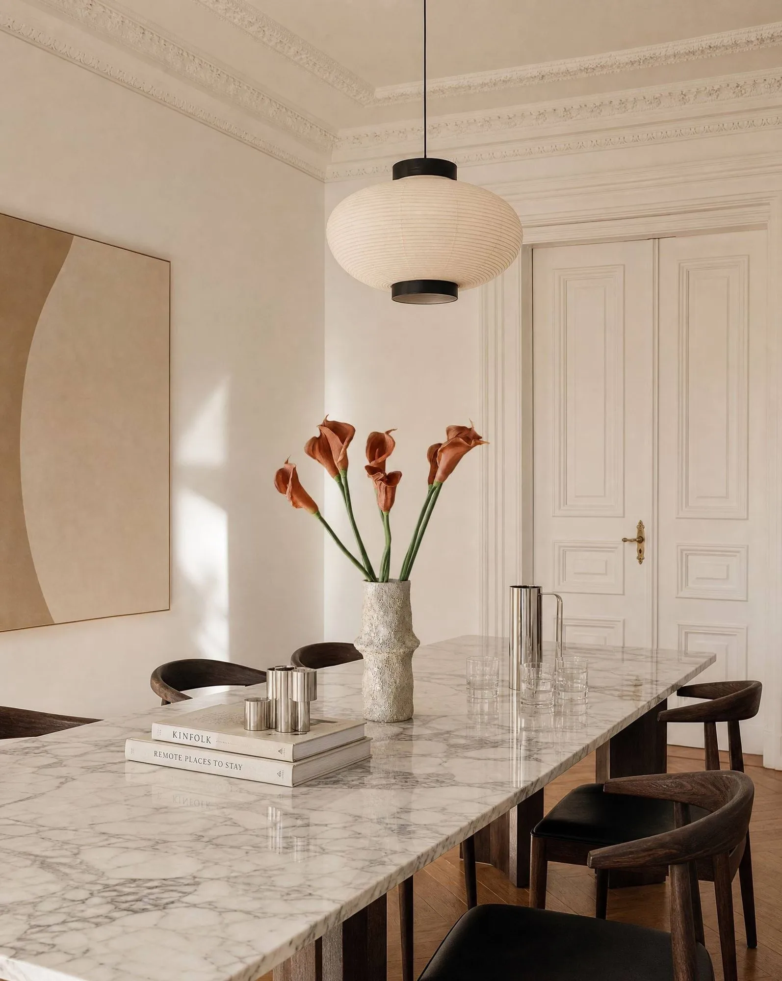 Calla giglio bouquet artificiale, Marrone, 62 cm, 8 pz Botané