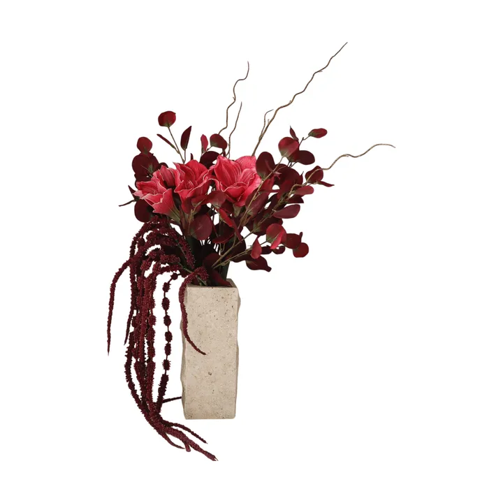 Deep bloom bouquet artificiale - Amarillide, eucalipto, amaranto, rami, 120 cm - Botané