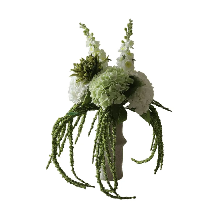 Enchanted Matcha bouquet artificiale - Delfinio-amaranto-ortensia-cactus, 9 pz - Botané