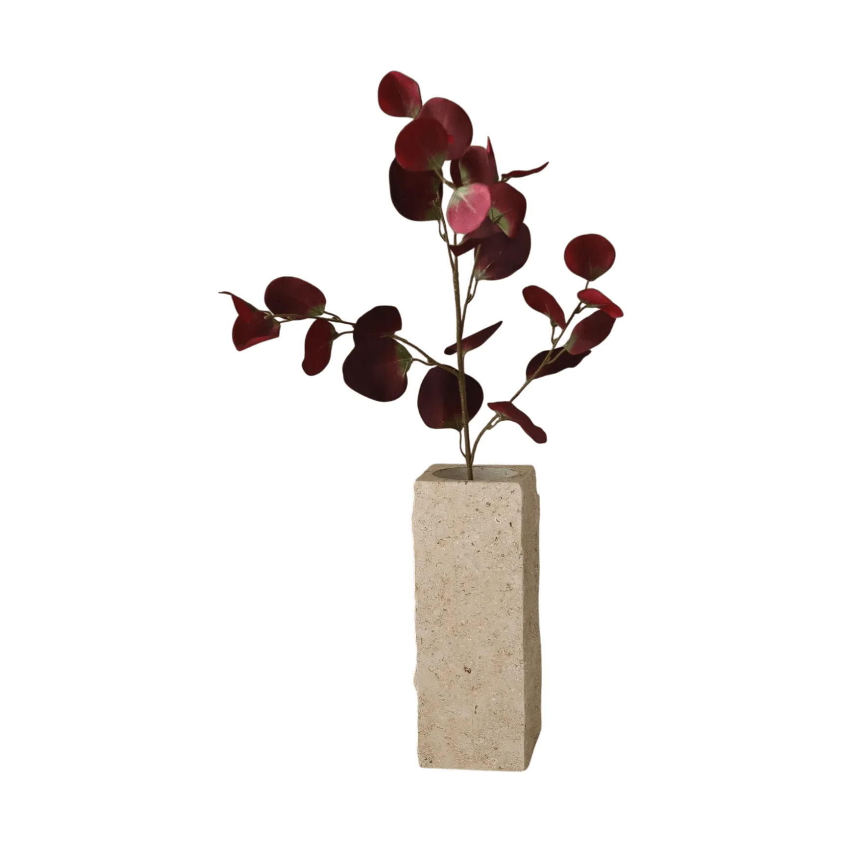 Eucalyptus ramo artificiale, Burgundy, 84 cm Botané