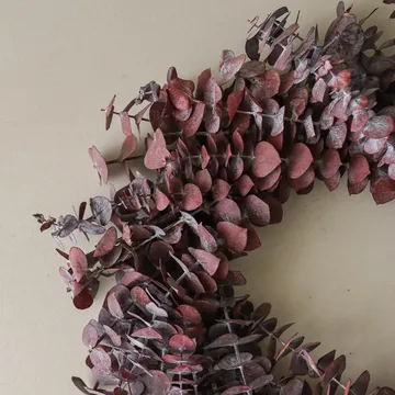 Eucalyptus Wreath ghirlanda - Rosso scuro, Ø40 cm - Botané