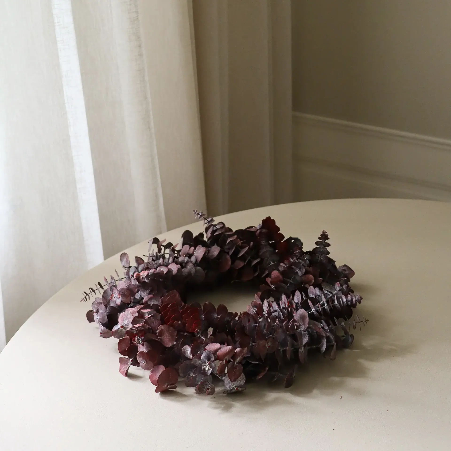 Eucalyptus Wreath ghirlanda, Rosso scuro, Ø40 cm Botané