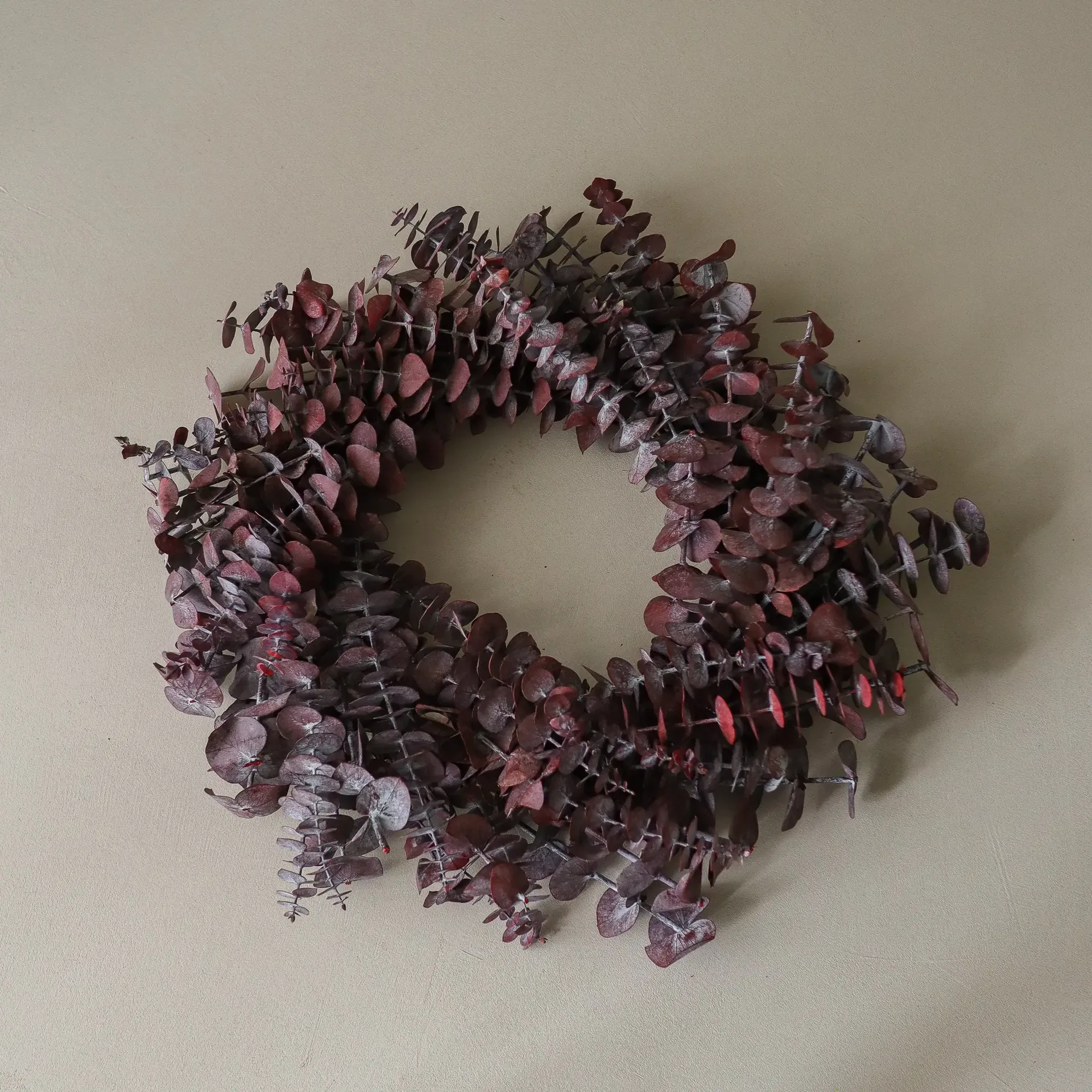 Eucalyptus Wreath ghirlanda, Rosso scuro, Ø40 cm Botané