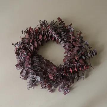 Eucalyptus Wreath ghirlanda - Rosso scuro, Ø40 cm - Botané