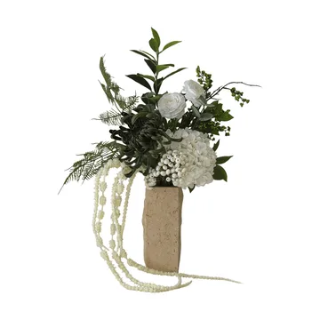 Green veil bouquet artificiale - Ranuncolo, ortensia, amaranto, 85 cm - Botané