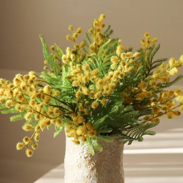 Mimosa bouquet artificiale - Mini, giallo 10 pz - Botané
