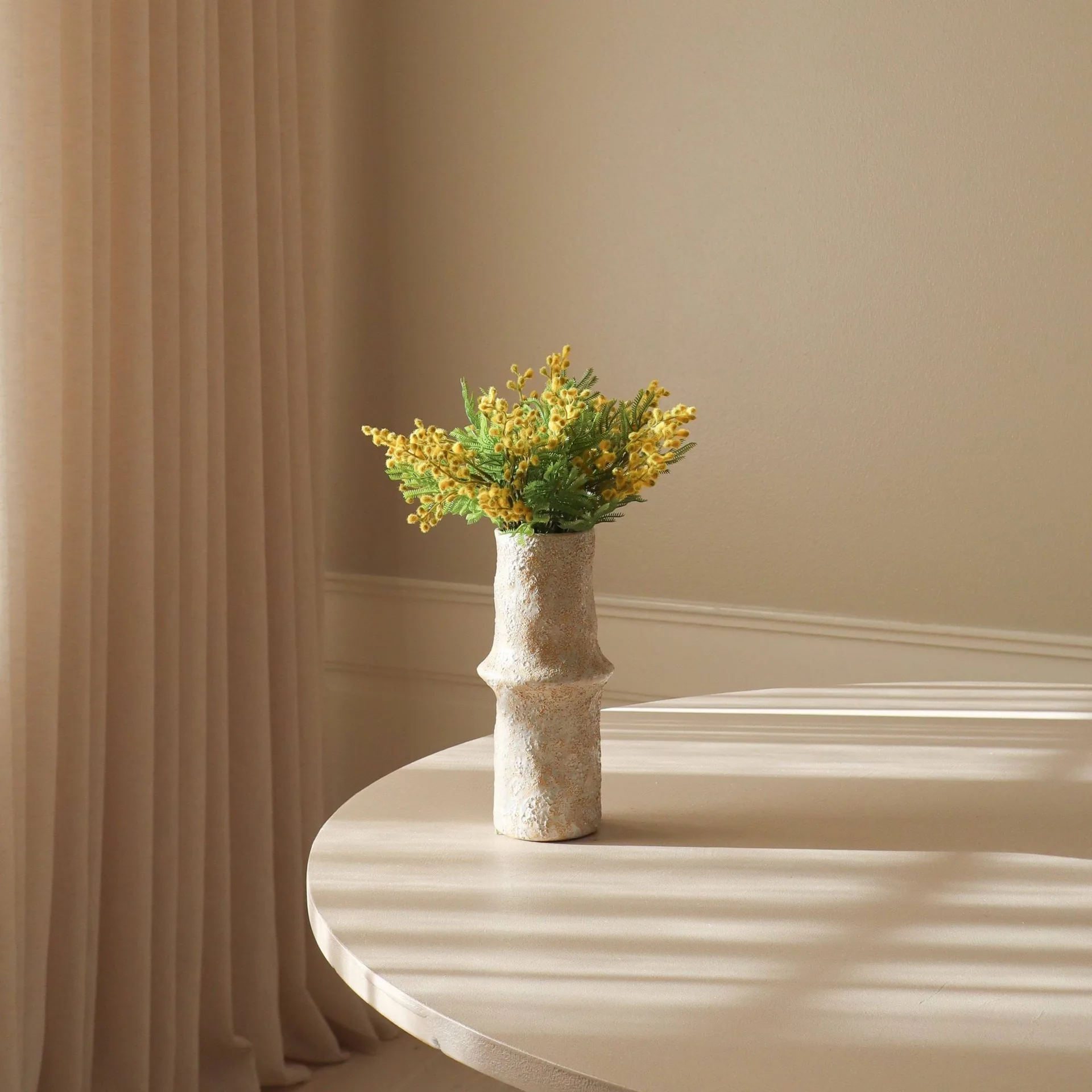 Mimosa bouquet artificiale, Mini, giallo 10 pz Botané