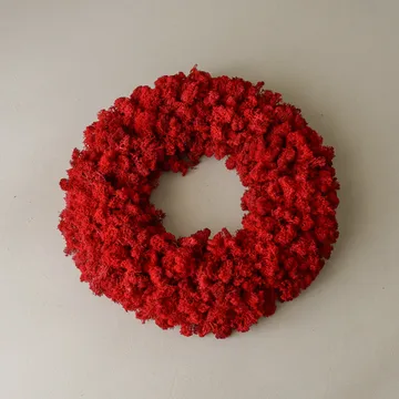 Moss Wreath corona di muschio - Red, Ø40 cm - Botané