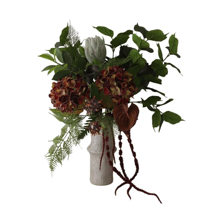 Noir Botanica bouquet artificiale - Ortensia-calla-anthurium 112 cm, 15 pz - Botané