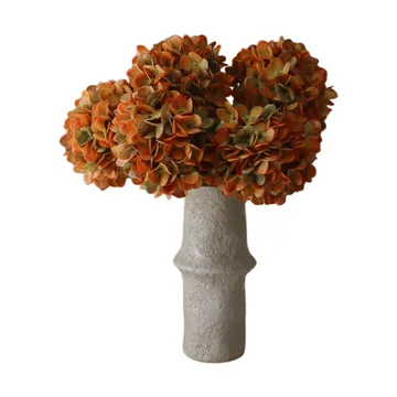 Ortensia bouquet artificiale - Arancione, 60 cm, 6 pz - Botané